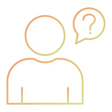 Bir kişi simgesinin vektör illüstrasyonu