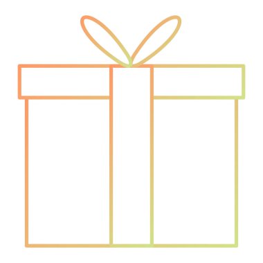 Hediye kutusu simgesi. Web için mevcut vektör simgelerinin basit illüstrasyonu