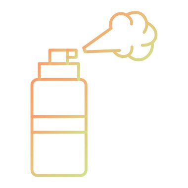 Sprey şişe ikonu. Web için parfüm vektör simgelerinin özet çizimi