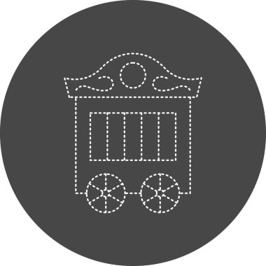 vector illustration of modern Circus Wagon icon
