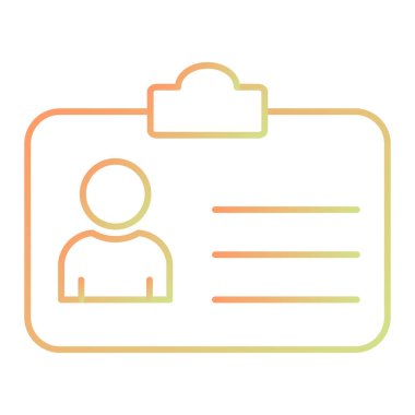 ID kart simgesi vektör illüstrasyonu