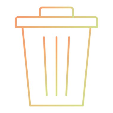 Çöp kutusu simgesi. Web tasarımı için geri dönüşüm kutusu vektör simgelerinin özet çizimi