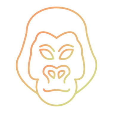 vector illustration of a cute cartoon gorilla