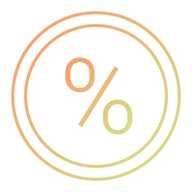 yüzde indirim simgesi vektör illüstrasyonu