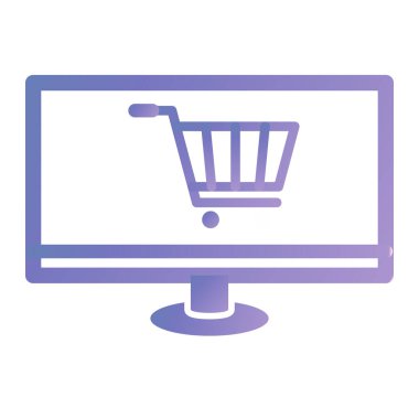 Alışveriş arabası ikonu. vektör illüstrasyonu