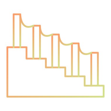 Beyaz arkaplanda izole edilmiş düz biçimli bina simgesi. seyahat sembolü çizimi