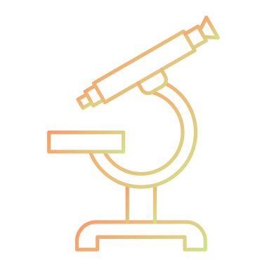 mikroskop vektörü ince çizgi simgesi