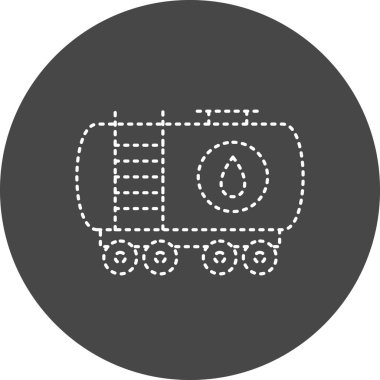 Oil Tank Vector Glyph Icon Design 