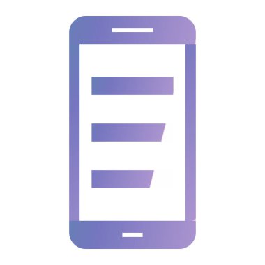 Cep telefonu simgesi, vektör illüstrasyonu