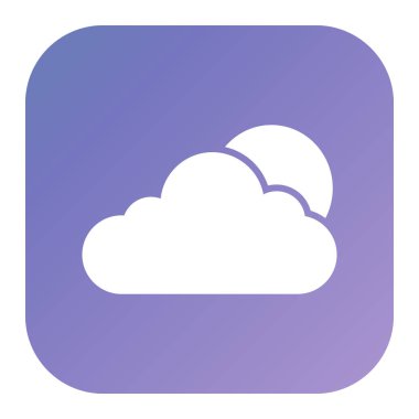 Bulut simgesi. Hava sembolü. düz tasarım biçimi.