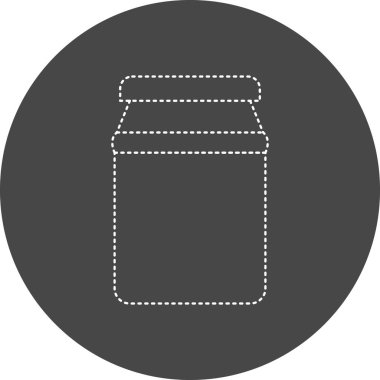 Kavanoz simgesinin vektör illüstrasyonu