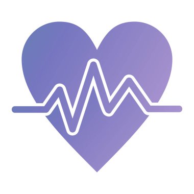 kalp atışı simgesi vektör illüstrasyonu