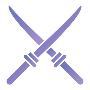 Kılıçlar. Web simgesi basit illüstrasyon