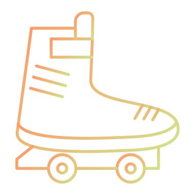 Paten ikonu. Web için kaykay vektör simgelerinin özet çizimi