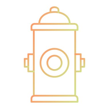 Yangın musluğu simgesi. Web için gaz söndürücü vektör simgelerinin özet çizimi