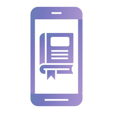 Cep telefonu ikonlu akıllı telefon. vektör illüstrasyonu