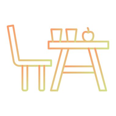 table lamp icon. flat illustration of desk chair vector icons for web