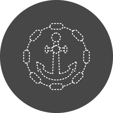 Ship Chain web icon simple illustration