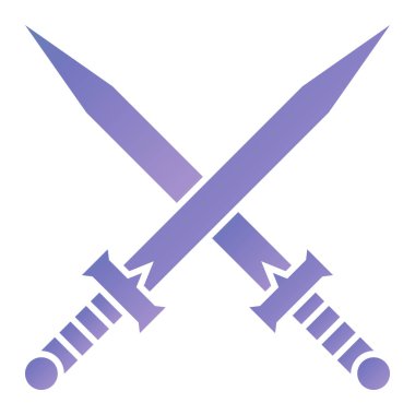 Kılıç. Web simgesi basit illüstrasyon