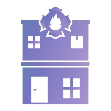 Yangın. Web simgesi basit illüstrasyon