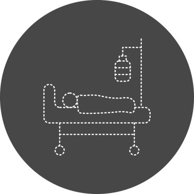 Yatak simgesinin vektör illüstrasyonu