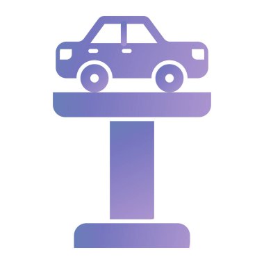 Araba servisi. Basit illüstrasyon