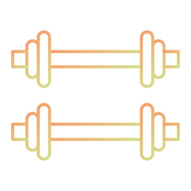 barbell icon. sport equipment. vector illustration
