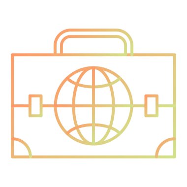 seyahat valizi ikon vektör çizimi