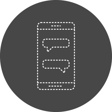 Mobile Chat web icon simple illustration