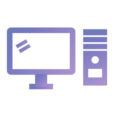 Bilgisayar monitörü. Basit resimleme