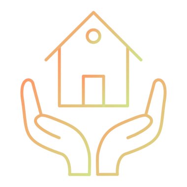 Ev Sigortası. Vektör illüstrasyonu