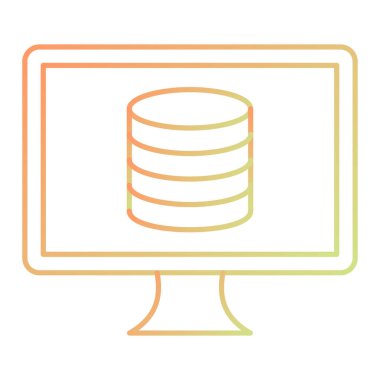 veritabanı vektör çizgisi simgesi