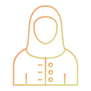 woman wearing hijab, vector illustration