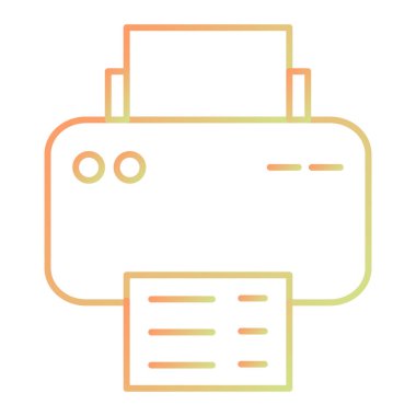 printer, web simple icon illustration