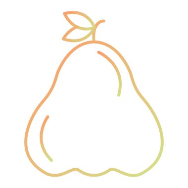 armut meyve ikonu vektör illüstrasyon tasarımı