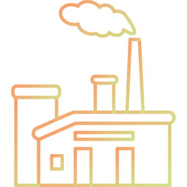 Fabrika. Web simgesi basit illüstrasyon