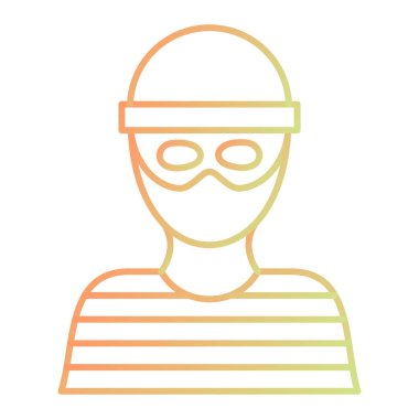 man wearing mask icon. simple illustration of hacker vector icons for web design isolated on white background