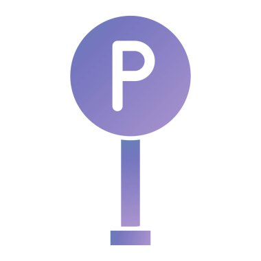 parking sign icon. isometric of road symbol vector illustration