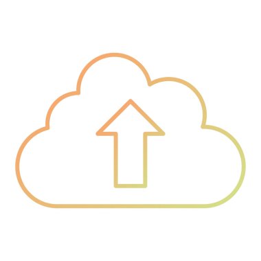 bulut indirme ikon vektör çizimi tasarımı