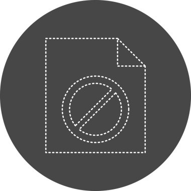 Yetkisiz Belge modern simgesinin vektör illüstrasyonu