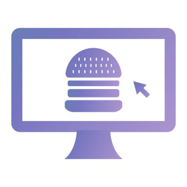 Hamburger. Web simgesi basit illüstrasyon