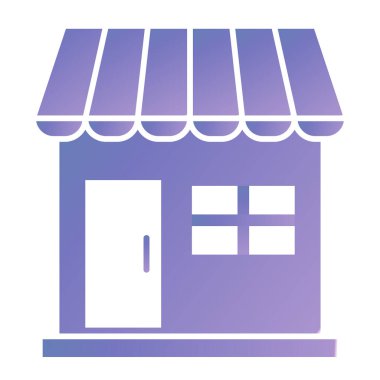 Mağaza. Web simgesi vektör illüstrasyonu