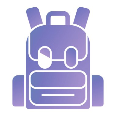 Sırt çantası simgesi. vektör illüstrasyonu