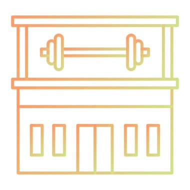 vector illustration of gym building