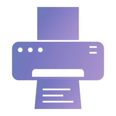 Yazıcı simgesi, vektör illüstrasyonu