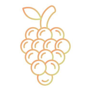 üzüm ikonu vektör illüstrasyonu