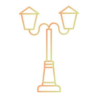 fener simgesi. Web için lamba vektör simgelerinin özet çizimi