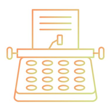typewriter icon. simple illustration of old telephone vector icons for web