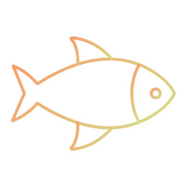 color fish icon vector illustration