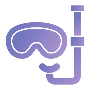 scuba dalış maskesi ikon vektör illüstrasyon tasarımı